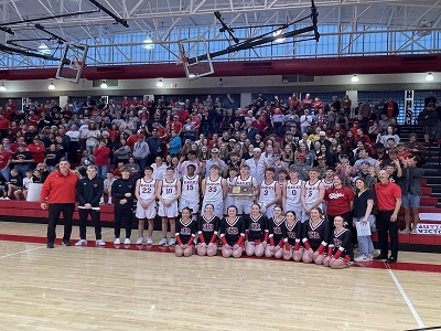 The Ellsworth Bearcats Boys Basketball team qualified for their first State Tournament since 1991 with a 45-25 win over Haven on Saturday, March 2 in the Class 3A Sub-State Championship Game at the Hoisington Activity Center. (Photo courtesy of Ron Davis.)