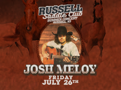 The Russell Saddle Club presents Red Dirt Country Singer Josh Meloy live in concert on Friday, July 26 at the Russell County Free Fair.